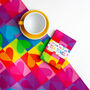 Rainbow Heart Tea Towel, thumbnail 1 of 7
