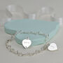 Personalised Sterling Silver Hearts Link Bracelet, thumbnail 4 of 6