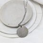 Fingerprint Disc Stainless Steel Necklace, thumbnail 2 of 6