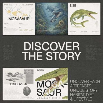 Large Hand Painted Mosasaurus Skull Dinosaur Sculpture – Museum Quality 3D Resin Fossil Model On Black Metal Stand, Statement Home Decor, 4 of 4