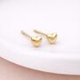 Solid 9ct Gold Micro Heart Stud Earrings – 4mm, thumbnail 1 of 8