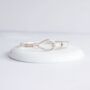 Heavy Sterling Silver Rope Stirrup Loop Bangle, thumbnail 2 of 7