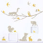 Woodland Animals On Branch Wall Sticker, thumbnail 3 of 6