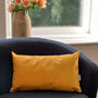 Luxury Super Soft Velvet Cushion Mustard Yellow, thumbnail 5 of 6