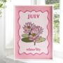 July Birth Month Water Lily Flower Print, thumbnail 1 of 4