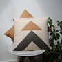 Triangle Pattern Hopton Clay Quilted Cushion, thumbnail 2 of 4