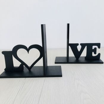 Love Sign Modern Decorative Bookends, 3 of 4