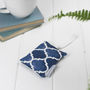 Isabel Lavender Bag, Geometric Blue Design, thumbnail 1 of 1