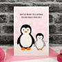 'Penguins' Personalised First Mother's Day Card, thumbnail 2 of 4