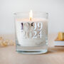 25th Silver Anniversary Dates Personalised Candle, thumbnail 2 of 4