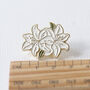 Lily Enamel Lapel Pin, thumbnail 5 of 8