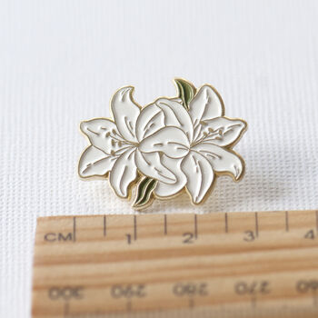 Lily Enamel Lapel Pin, 5 of 8