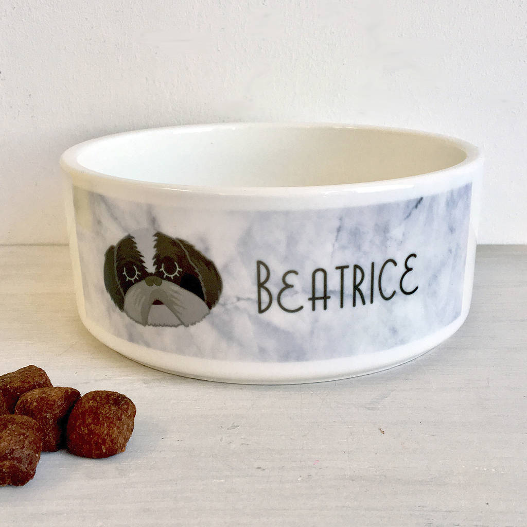 personalised dog bowl marble by hoobynoo | notonthehighstreet.com