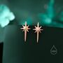 Sterling Silver Starburst Ear Crawler Earrings, thumbnail 3 of 11