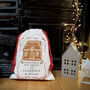 Personalised Christmas Eve Gingerbread House Sack, thumbnail 3 of 4