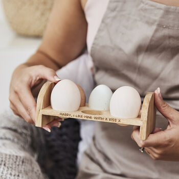 Personalised Wooden Egg Holder, 2 of 2
