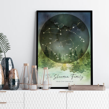 Personalised Family Constellation Forest Watercolour, 5 of 7
