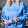 Personalised Mama Est. Sweatshirt College Sweater, thumbnail 1 of 7
