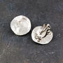 Gold Plated Silver Hammered Round Clip On Earrings, thumbnail 6 of 8