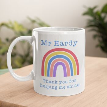 Teacher Rainbow Personalised Gift Mug, 3 of 4