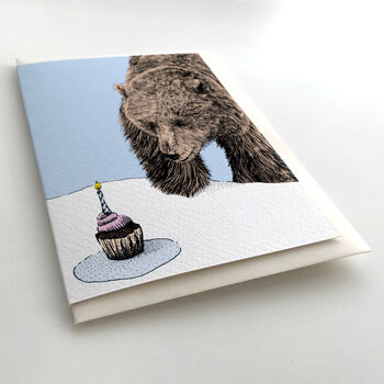 Bear Vs Cupcake Birthday Card, 5 of 7