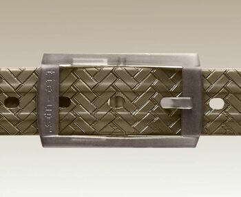 Vegan Unisex Brick Laser Print Belts, 3 of 9