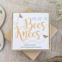 Rose Gold Bee Earrings, Bees Knees, thumbnail 1 of 3