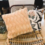 Freya Woven Lattice Velvet Cushion, thumbnail 1 of 6
