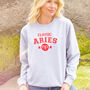 Classic Zodiac Star Sign Varsity Sweatshirt, thumbnail 1 of 7