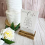 Classic Personalised Wedding Cake Sign Opaque Acrylic, thumbnail 6 of 6
