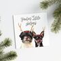 Two Or More Pet Personalised 'Reindeer Antler' Christmas Card, thumbnail 3 of 8