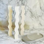 Wavy Dinner Candles Soy Wax Decorative Curvy Candle, thumbnail 6 of 10