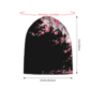 Chemo Headwear Beanie Hat Bandana Pink Flowers On Black Super Soft, thumbnail 4 of 5