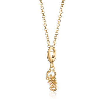 Scorpion Charm Necklace, Sterling Silver Or Gold Plated, 2 of 11