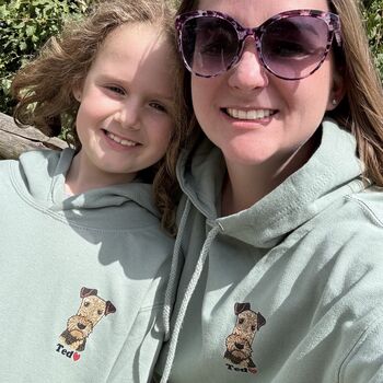 Personalised Children's Motif Hoody With Pet On, 9 of 12