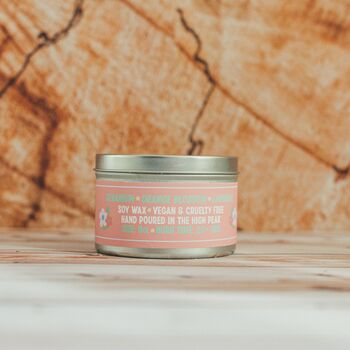 Floral Soy Wax Tin Candle, 3 of 3