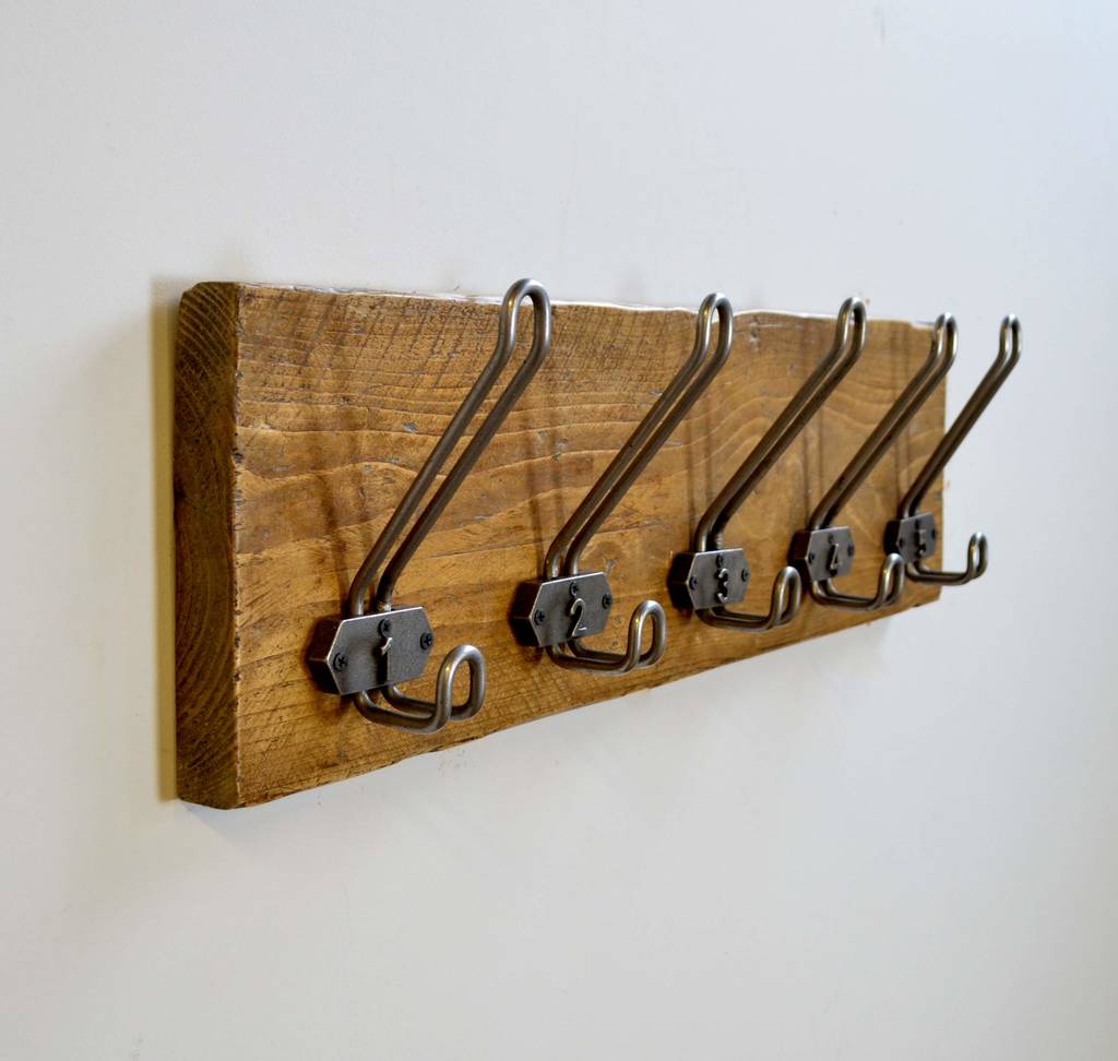 Reclaimed Wood Numbered Hook Rack By The Orchard | notonthehighstreet.com