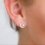 Moon And Star Sparkly Stud Earrings, thumbnail 2 of 6