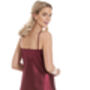British Made Burgandy Short Satin Nightdress With Deep Lace Detail Ladies Size 8 To 28 UK, thumbnail 4 of 4