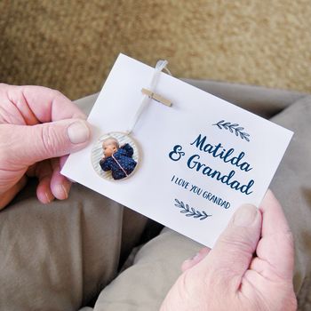 Personalised Grandad And Me Photograph Keepsake Card, 9 of 11