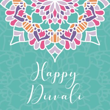 Diwali Bright Mandala Greeting Cards Six Pack, 7 of 8