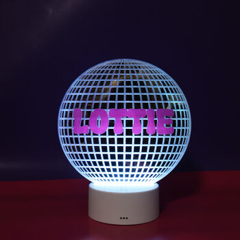 Personalised Disco Ball LED Light, 12 of 12