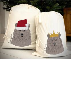 Personalised Bear Christmas Sack, 2 of 2