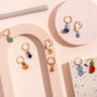 Lucky Dip No Waste Colourful Charm Hoop Earrings, thumbnail 2 of 4