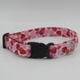 Pink And Red Hearts Valentines Dog Collar, thumbnail 1 of 9
