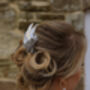 Ivory Feather Hair And Corsage Clip 'Molly', thumbnail 3 of 6