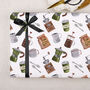Three Sheets Of Coffee Brewing Wrapping Paper, thumbnail 2 of 2