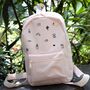 Hand Embroidered Pastel Pink Mini Backpack, thumbnail 3 of 7
