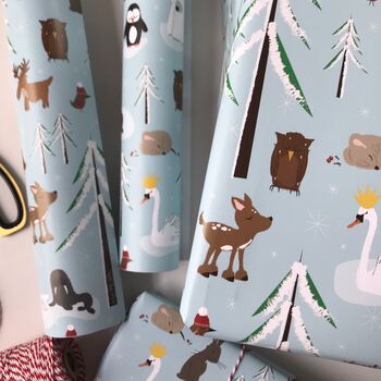Forest Animals Christmas Wrapping Paper, 2 of 12