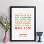 Personalised Family Rules Print, thumbnail 6 of 11